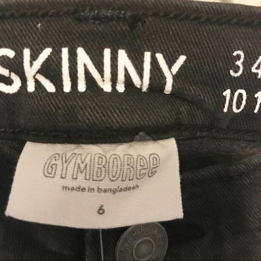 Gymboree Jeans Black Skinny Denim Cotton Blend Everyday‎ Basic New Size 6